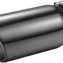 A-KARCK Black Chrome Exhaust Tips 3.5" Inlet, 3.5" Inlet 5"Outlet 12" Length Clamp on Universal Never Fading Stainless Steel Muffler Tip