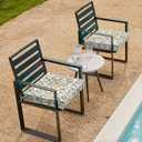 Set of 2 Outdoor Chair Cushions 20 x 20 x 4, Water Repellent Patio Seat Cushion with Removable Cover, All Weather Thick Chair Cushion for Wicker、Sofa、Patio Furniture, Paisley Botanical
