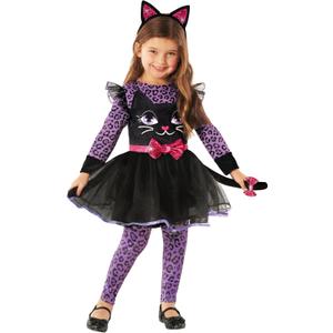Morph Purple Cat Costume for Kids & Girls - Halloween Cat Costume for Little Girls (3-4 Years)