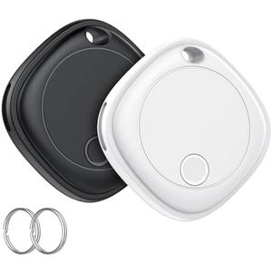 Air Tags-2 Pack, Bluetooth Tracker Works with Apple Find My APP (iOS Only), Bluetooth Smart Air Tag Keys Finder and Item Locator for Keys, Bags, Luggage, Pets, Wallet, Replaceable Battery