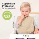 KeaBabies 3-Pack Waterproof Baby Bibs for Eating - Lightweight Toddler Feeding Bibs with Large Food Catcher, Mess Proof, Food-Grade Baby Eating Essentials, Easy to Put On & Clean (Jade)