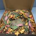 JINGHONG 28 Inch Large Fall Wreaths for Front Door Artificial Fall Wreath Floral Autumn Wreath with Colorful Daisies Fall Foliage for Indoor Outside Door Harvest Festival Thanksgiving Day Celebration