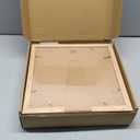 12x12 Picture Frame Set of 4 - Made of Glass and Natural Oak Wooden Frame, Display Square Pictures 10x10 with Mat or 12 x 12 without Mat, Desktop & Wall Collage Photo Frame