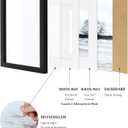 Egofine 11x14 Picture Frames Set of 4, Made of Solid Wood Covered by Plexiglass 5x7 and 8x10 with Mat or 11x14 without Mat, for Table Top Display and Wall Mounting Photo Frame Black