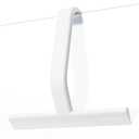 JustHang Shower Squeegee for Glass Doors, All-One-Piece Award-Winning Silicone Squeegee with Built-in Hook for Bathroom, Window, Mirror, Tile Wall,Car, Streak-Free Cleaner Tool,10-Inch White