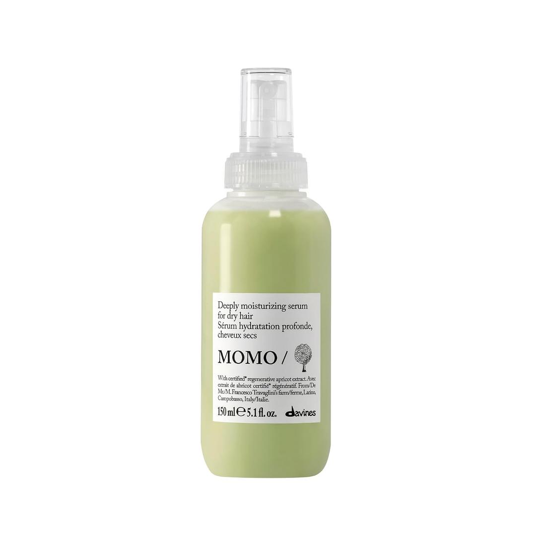 Davines MOMO/Hair Serum, Leave-In Combing Cream with Moisturizing Formula for Dry and Dehydrated Hair - Restores Hydration, Softness, and Shine with Apricots, Weightless