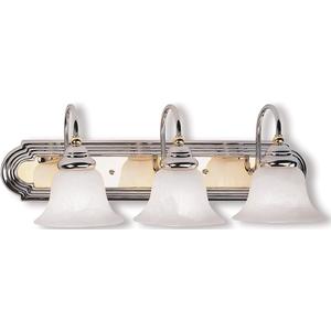 Livex Lighting 1003-52 Belmont 3-Light Bath Light, Polished Brass, 24 x 8.5 x 8.5