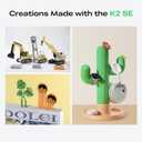 Creality K2 SE 3D Printer, Support Multicolor Printing Needs CFS, 500mm/s High-Speed Printing, Auto Leveling, Vibration Control, Compact Desktop Upgrate 3D Printer, Print Size 220x215x245mm