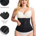 Nebility Waist Trainer for Women Corset Shapewear Tummy Control Segmented Waist Cincher Workout Girdle, M