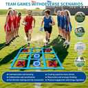 Nattork Outdoor Giant Tic Tac Toe Game for Kids Adult Family, Large Outside Lawn Yard Backyard Carnival Field Day Game, Birthday Party Family Reunion Games Playground