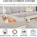 Soothing Home Sofa Covers, Sofa Hero Covers for Couch, Couch Cushion Covers, Sofa Covers Washable Sectional Couchs Covers Stretch Slipcovers for Pets (Light Gray,Large Single Seat Cover)