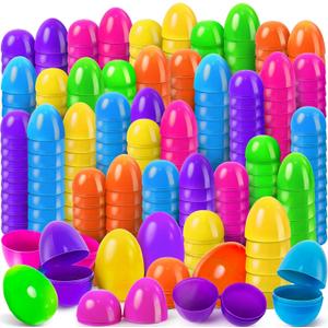 Easter Eggs, 2.5" Empty Easter Eggs Fillable, Colorful Plastic Eggs Bulks for Easter Hunt, Party Favor, Basket Stuffers Filler, Classroom Prize Supplies(198 Pack)