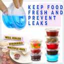 VITEVER 130 sets - 2 oz Jello Shot Cups, Small Plastic Containers with Lids, Airtight and Stackable Portion Cups, Salad Dressing Container, Dipping Sauce Cups, Condiment Cups