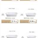 MALACASA Casserole Dishes for Oven, Porcelain Baking Dishes, Ceramic Bakeware Sets of 4, Rectangular Lasagna Pans Deep with Handles for Baking Cake Kitchen, White (9.4"/11.1"/12.2"/14.7"), Series