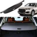 Cargo Cover for Audi Q7 2022 2023-2025 2021 Q7 Accessories 2020 2019 2018 2017 2016 Retractable Trunk Rear Security Cover Shielding Shade, Black