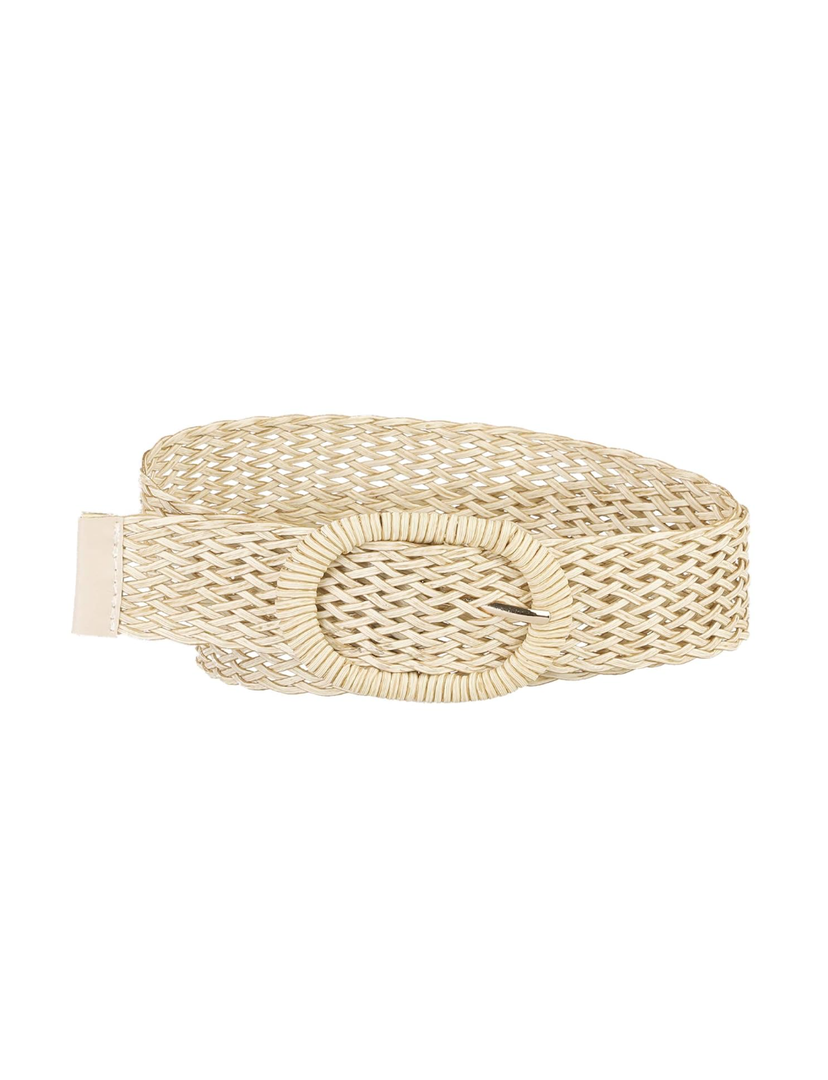Allegra K Womens Skinny Waist Belts Braided Woven Bohemian Belts for Dress Metal Buckle 58-84cm/22.83-33.07"