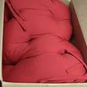 Blazing Needles Solid Twill Swivel Rocker Chair Cushion, 48 inch x 24 inch , Ruby Red, 1 Count (Pack of 1)