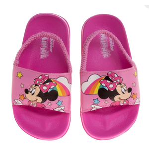 Josmo Kids Slides Open Toe Sandal - Frozen Minnie Mouse Stitch - Girls Sandals Slide SlipOn 5 Size pink