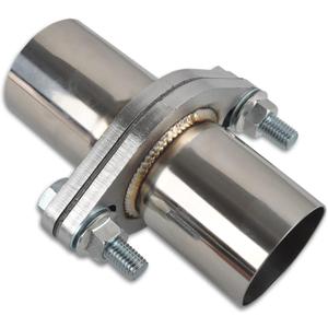 Exhaust Flange Bolts Quick Fix Repair Pipe Kit w/Gasket & Hardware, 2.25'' Inch OD 2 Bolts T304 Stainless Steel Universal Flange Replacement Kit