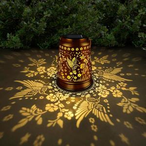 KY&BOSAM Solar Hummingbird Lanterns Outdoor Waterproof, Metal Openwork LED Hanging Solar Lights Outside Decorative for Yard Patio Backyard Deck Porch Garden Decor Birthday Gifts for Women Mom Grandma