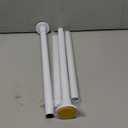 Thestoa White Shower Curtain Rod Adjustable 43-78 inch, 1"Diameter Spring Tension Curtain Rod No Drill, Anti-Rust Non-Slip Shower Rod, White Shower Rod for Bathroom Tension