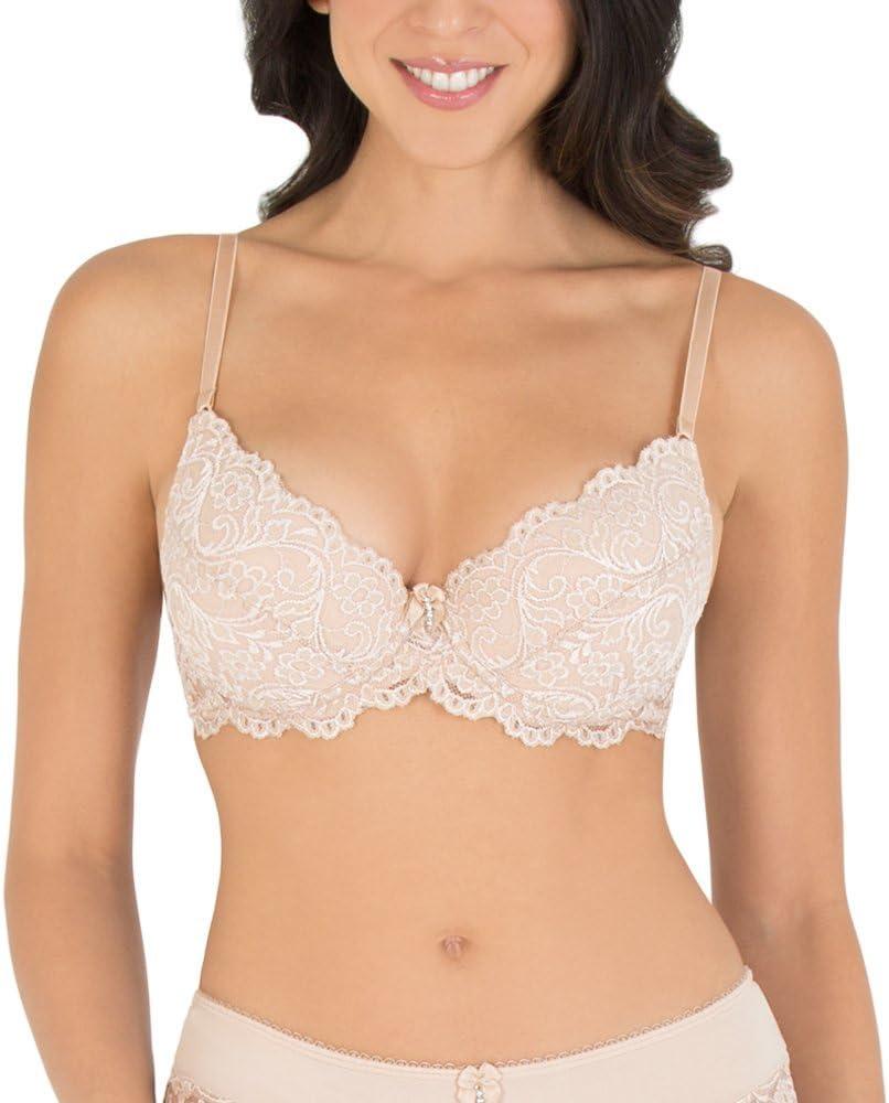 Smart & Sexy Womens Signature Lace Push Up Bra - Perfect for Seeking Effortless Style and Comfort (40C, In the Buff)