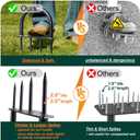 Colwelt Lawn Aerator Tool 38inch, Heavy Duty Grass Spike Aerator for Compacted Soil Aeration, Manual Lawn Air Aerators Tool with,Wide Foot Plate, Rugged Steel Spikes 3.5 in Length, 2/5 in Dia.