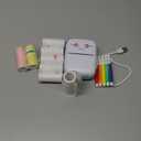 Mini Printer Portable, Inkless Sticker printer with 8 Rolls Paper, Bluetooth Wireless mini thermal printer Compatible with iOS + Android for Journal, Memo, Photo, Print Pod Gifts for Girls Kids