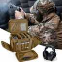 DSLEAF Tactical Range Bag for 4 Handguns, Pistol Shooting Range Bag with 6X Magazine Slots and Extra Pockets for and Essentials