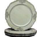 Spsyrine Antique Light Green Charger Plates Set of 6, 13" Plate Chargers for Dinner Plates, Wedding, Banquets, Party