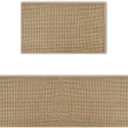 Artoid Mode Washable Non Slip Kitchen Rugs and Mats Set of 2, Rubber Backing Absorbent Kitchen Mats for Floor Front of Sink - 17x29 and 17x47 Inch (Linen)