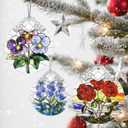 Christmas Ornaments: Stained Glass Ornament, Birth Flower Ornament, Christmas Tree Ornaments & Xmas Tree Decorations Exquisite Holiday Decor, Birth Flower Gifts Perfect Holiday & Xmas Gifts - Apr