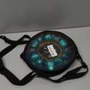 Women Novelty Round Clock Shape Zippered Clock Purses for Women Tote Handbag Shoulder Bag, Gift for Mom Girlfriend (Green-clock Galaxy Print)