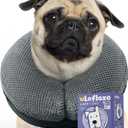 Soft Inflatable Dog Cone Collar Alternative After Surgery - Dog Neck Donut E Collar for Large Dogs Cats Post Surgery - Recovery Collar to Stop Licking - Grey, L