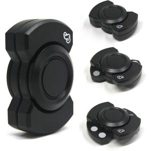 Metal Fidget Toys Adults 3 In 1-Slider/Spinning/Clicker Haptic Stress Relief Anxiety Autism ADHD EDC Toys Cool Gadgets--Black