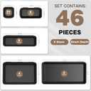 A-LuGei & 5 Size Tool Box Organizer Tray Divider Set, Black Bathroom Drawer Organizer Bin, Garage Organization and Storage Toolbox Rolling Tool Chest Cart Cabinet WorkBench Small Part