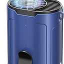 Portable Waist Fan, Shirt Fans Rechargeable with 25H Battery Life, 4 Speed Powerful Belt Fan with 6600 RPM Personal Cool Clip Fans Under Shirt for Men Women Farm Work Outdoor Hiking - Blue