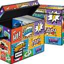 2 Pack Comic Book Storage box, Collection 15.8" X 7.8" X 11.8", Collapsible Holds 160-180 Comic Book Short Box Organizer Container Holder Shelf(Cartoon Colorful)