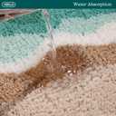 Microfiber Bathroom Rugs, Absorbent Soft Shaggy Carpet Floor Mats for Shower Tub Sink Toilet, Non-Slip Plush Carpet Floor Mats for Living Room Bedroom Kitchen ，Green，32 X 20 Inches