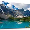 Large Moraine Lake Canvas Wall Art Bedroom Wall Decor Mountain Picture Canvas Artwork Living Room Decoration Contemporary Nature Landscape Home Wall Decor Framed Ready to Hang 20" x 40"