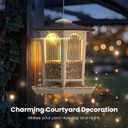 2 Pack Solar Bird Feeders for Outdoors Hanging - Attract Wild Birds & Cardinals, Elegant Minimalist Design, Garden Dcor, Unique Gift