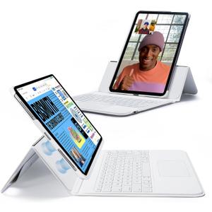 ESR Ascend Keyboard Case, iPad Case with Keyboard Compatible with iPad Pro 12.9 (2022/2021/2020/2018), Magnetic Detachable Case, Fully Adjustable Portrait/Landscape Stand, White