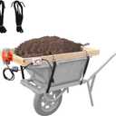 110V Adjustable Vibrating Soil Sifter 40W,40"X19.6"Semi-Industrial Grade Wooden Screen Rock Sand Gravel Sifter - Fits Wheelbarrows for Yard and Garden(Not Included) (EXP 02/04/26)