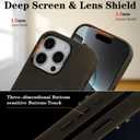 Compatible with iPhone 16 Pro Leather Case,Crazy Horse Genuine Leather,Classic Retro,Magnetic Wireless Charging,Metal Button,Saddle Brown