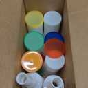 SHUESS 6 Pack Bar Juice Pour Bottles Juice Pourers for Bartending, Store and Pour Containers Plastic Juice Dispensers for Bar Liquor Juice Store (34 Ounces, Multicolor)