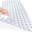 AmazerBath Shower Mat Non Slip 40 x 16 Inches, Shower Stall Mats with Suction Cups and Drain Holes, Non Slip Bath Mat for Tub for Elderly & Kids, Clear