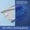 6 Pcs Microfiber Dusting Gloves, Plant Gloves Dusting Reusable Washable Plant Cleaning Glove for Plants, Cars, Blinds, Windows