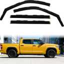 in-Channel Window Rain Guards Deflectors Fit for 2022-2025 Toyota Tundra CrewMax Cab Truck Window Wind Vent Visors Deflector Accessories 4Pcs