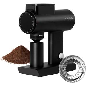 TIMEMORE Sculptor 078S Flat Burr Coffee Bean Grinder, Electric Espresso Grinder with Stepless Coarseness Adjustment, Suitable for Espresso, Pour over, French Press, Cold Brew - Black