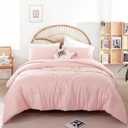 weigelia Pink Comforter Full Size Set Soft All-Season Bedding with 300GSM Fluffy Microfiber, Includes 2 Matching Pillowcases Elegant Blush Pink Comforter for Girls, Teens, and Women